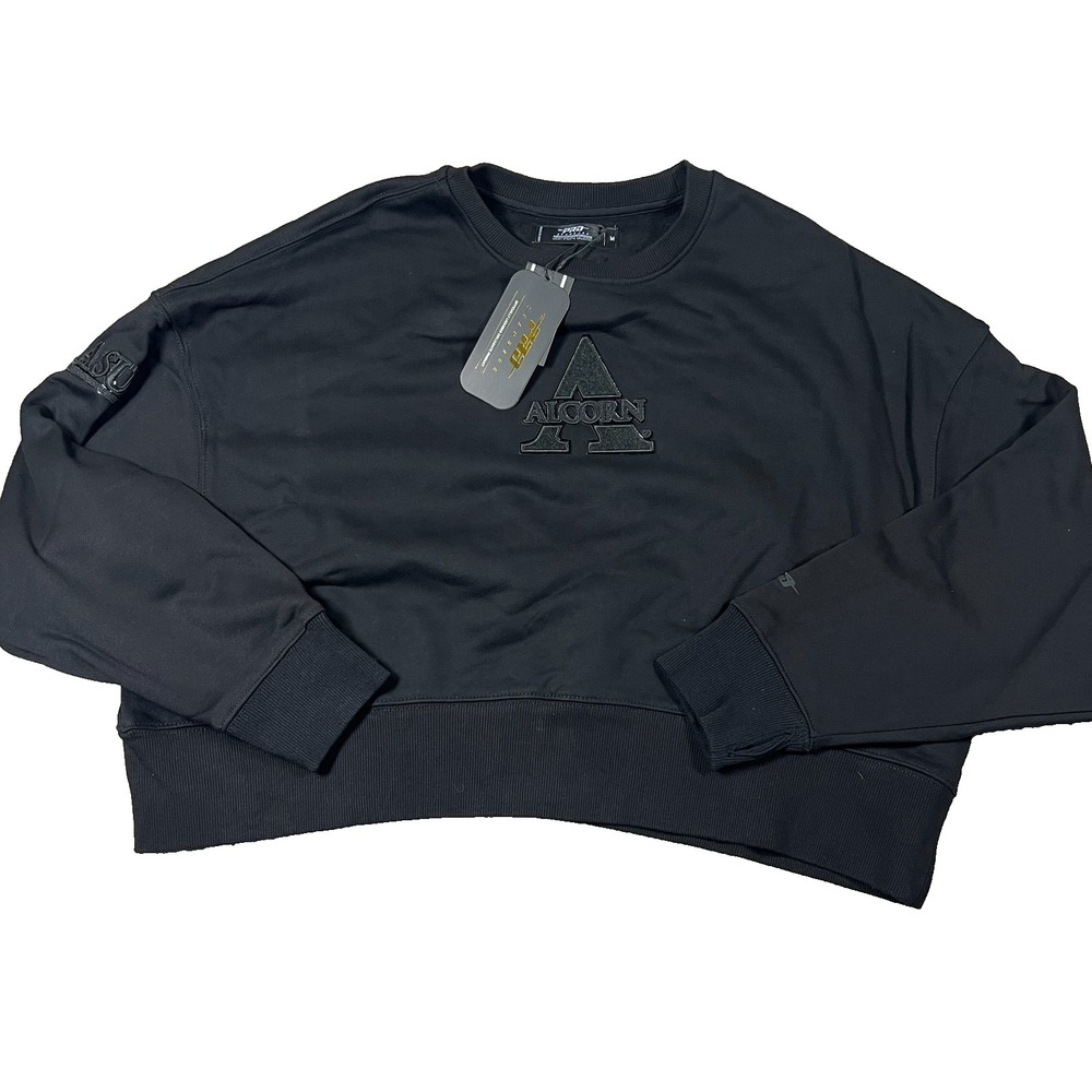 Pro Standard Womens Medium Black Alcorn State Braves Football Sweatshirt NWT